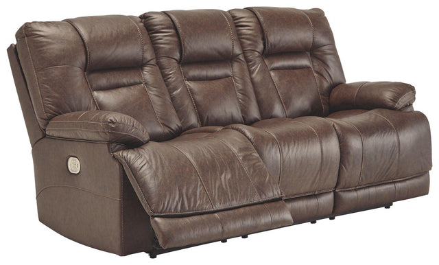 Ashley Wurstrow PWR REC Sofa with ADJ Headrest - Umber