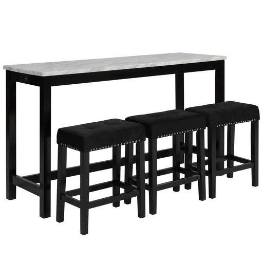 New Classic Furniture Celeste - Theater Bar Table With 3 Stools - Black
