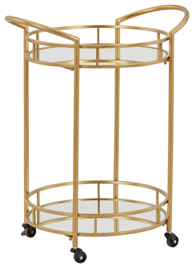 Ashley Wynora Bar Cart - Gold