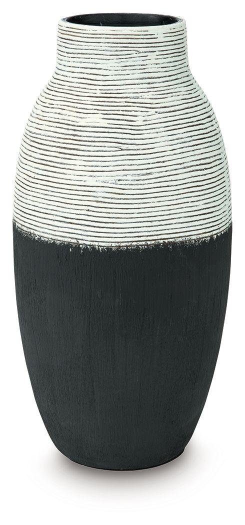 Ashley Girtha Vase - Antique White/Black