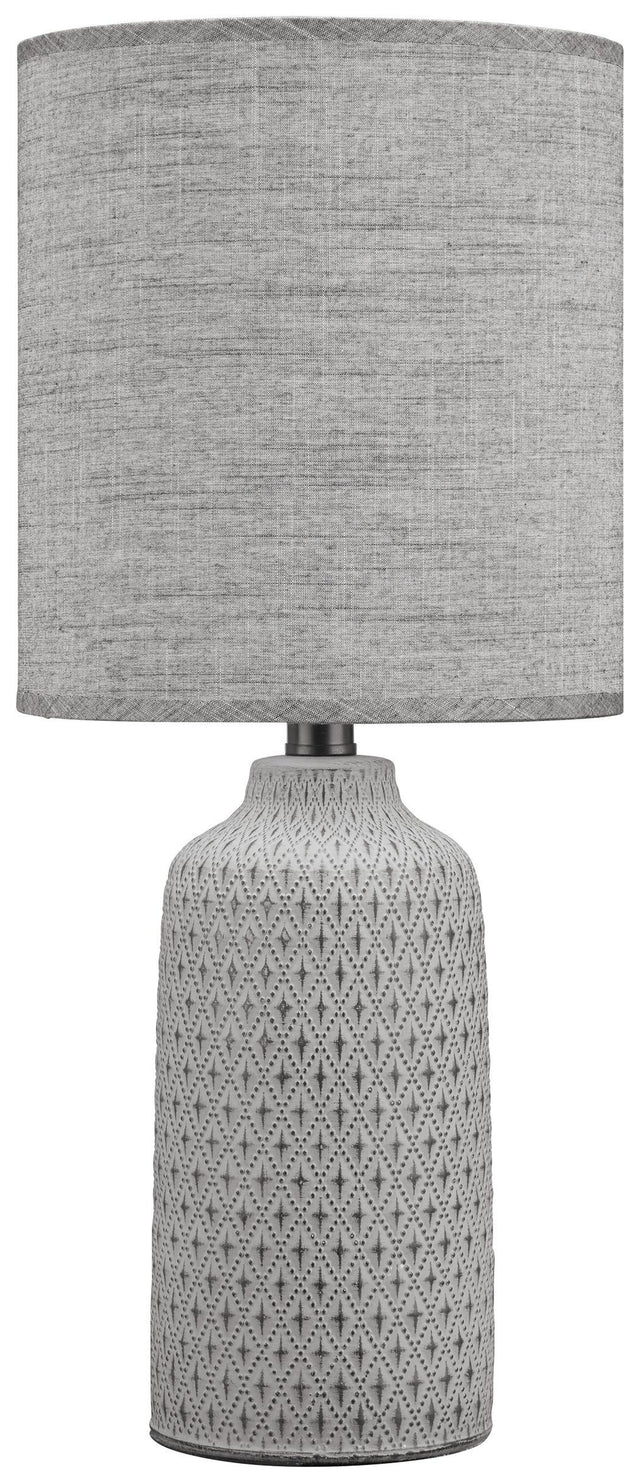 Ashley Donnford Ceramic Table Lamp (1/CN) - Charcoal