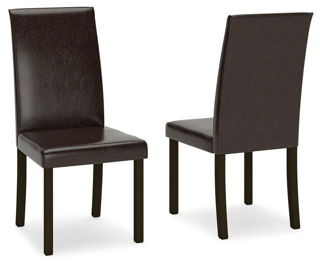 Ashley Kimonte Dining UPH Side Chair (2/CN) - Dark Brown