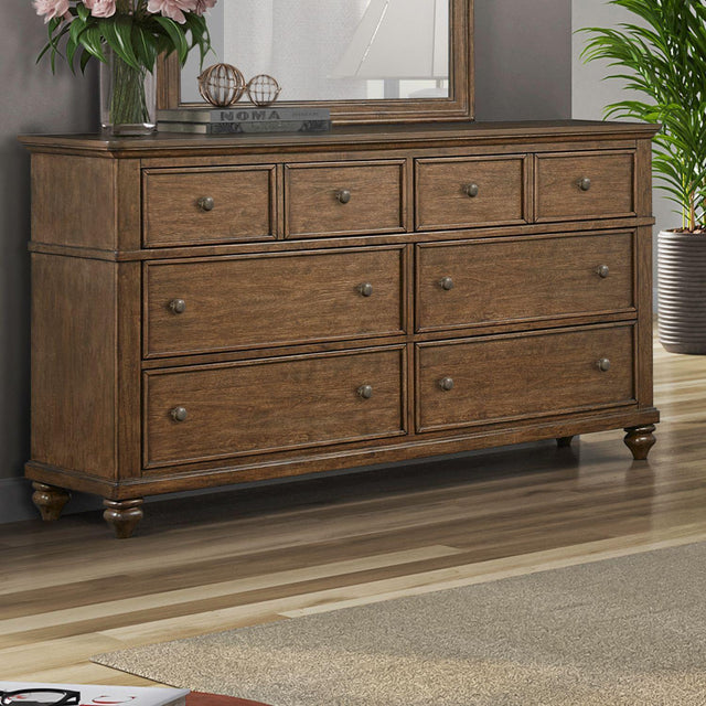 Liberty Furniture Twin Lakes - 6 Drawer Dresser - Chestnut