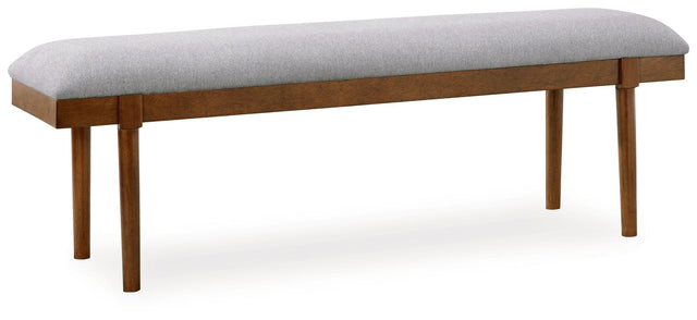 Ashley Lyncott Large UPH Dining Room Bench - Gray/Brown