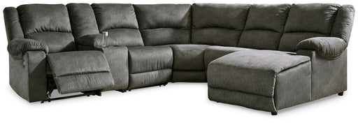 Ashley Benlocke - Flannel - Right Arm Facing Corner Chaise With Console 6 Pc Sectional
