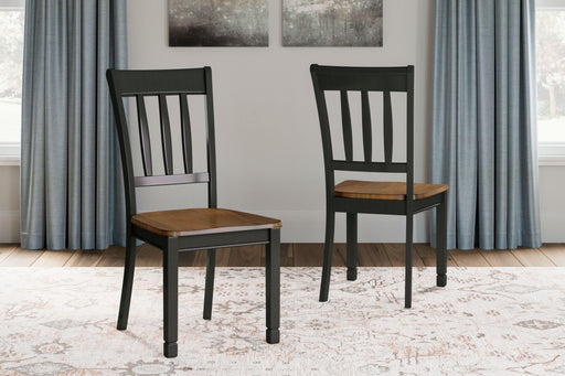 Ashley Owingsville Dining Room Side Chair (2/CN) - Black/Brown