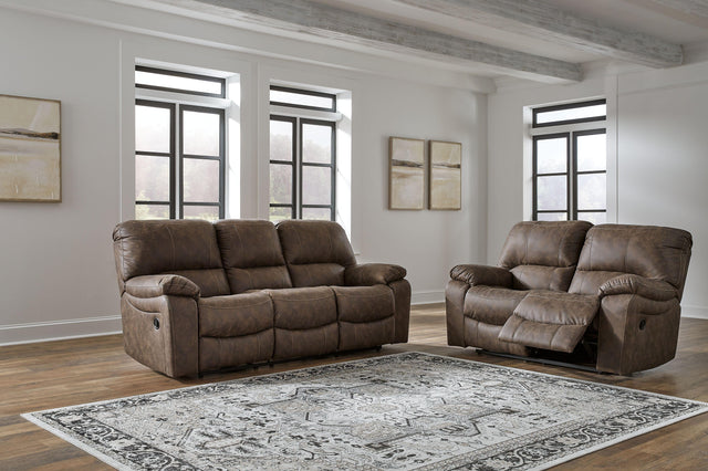 Ashley Kilmartin - Chocolate - 2 Pc. - Reclining Sofa, Reclining Loveseat