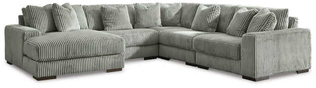 Ashley Lindyn - Fog - Left Arm Facing Corner Chaise 5 Pc Sectional