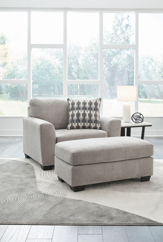 Ashley Avenal Park - Flannel - 2 Pc. - Chair And A Half, Ottoman