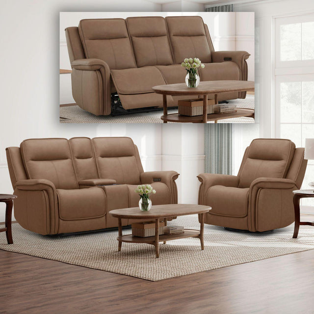 Liberty Furniture Cora - Sofa With Loveseat & Recliner - Aline Toast