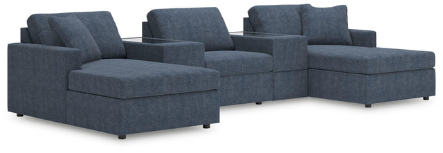 Ashley Modmax - Ink - 5-Piece Pit Sectional With Storage Consoles