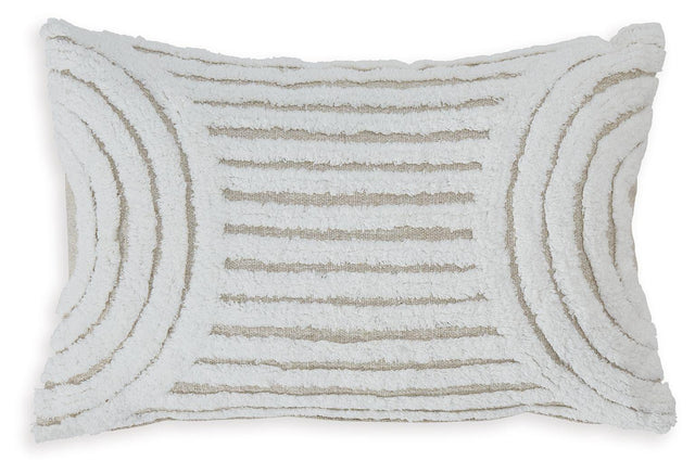 Ashley Farissen Pillow (4/CS) - White/Tan