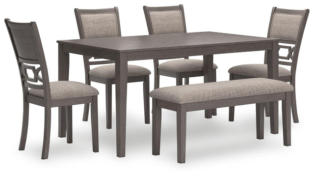 Ashley Wrenning Dining Room Table Set (6/CN) - Gray