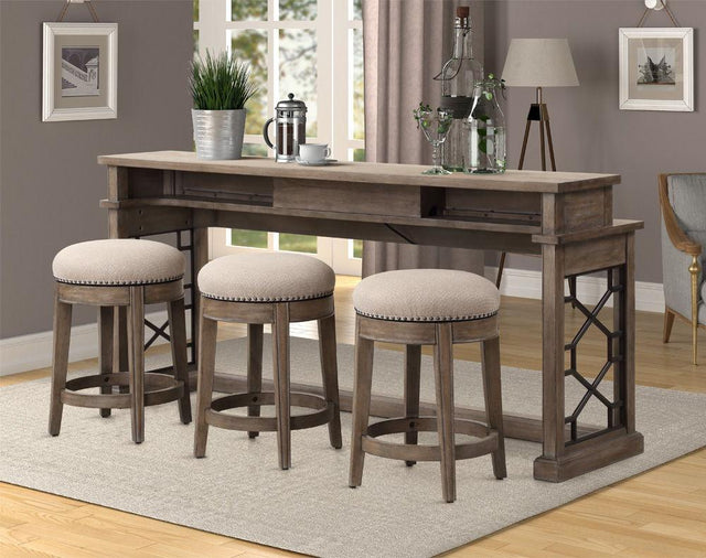 Parker House Sundance - Everywhere Console with 3 Stools - Sandstone