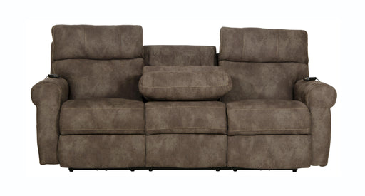 Catnapper Tranquility - Power Headrest Power Lay Flat Reclining Sofa With DDT / CR3 Heat / Massage / Lumbar - Pewter - Faux Leather