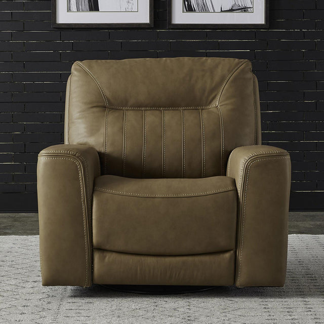 Liberty Furniture Bennett - Swivel Glider Recliner P2 - Butternut - Butternut Leather