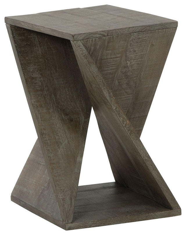 Ashley Zalemont Accent Table - Distressed Gray