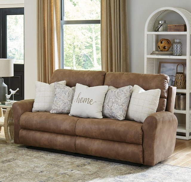 Catnapper Justine - Lay Flat Reclining Sofa - Burlap