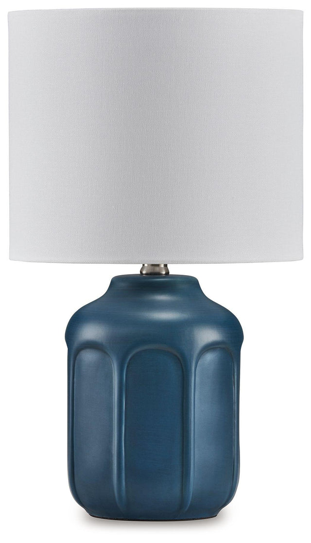 Ashley Gierburg Ceramic Table Lamp (1/CN) - Teal