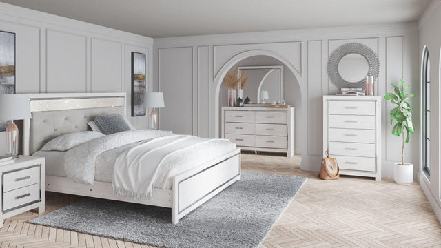 Ashley Altyra - White - 7 Pc. - Dresser, Mirror, King Panel Bed, 2 Nightstands