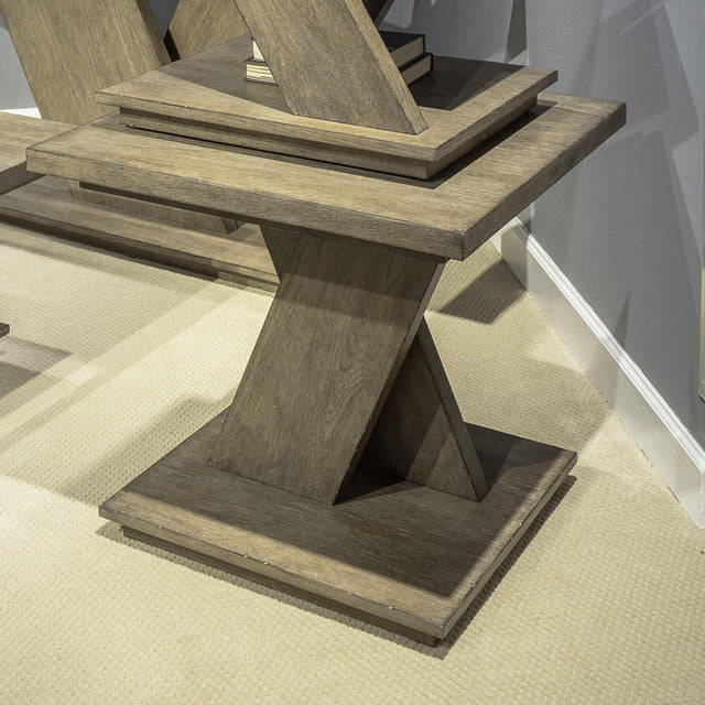 Liberty Furniture Aspen Sky - End Table - Weathered Saddle Brown