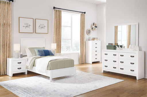 Ashley Binterglen - White - 5 Pc. - Dresser, Mirror, Chest, Twin Panel Bed