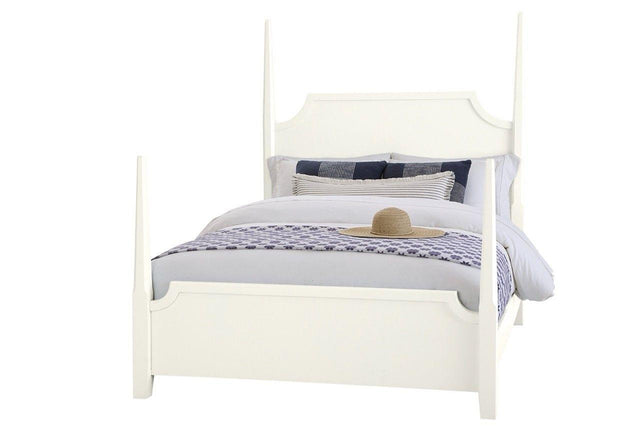 Vaughan-Bassett Tide & Timber - California King - Pencil Post Bed - Soft White Maple