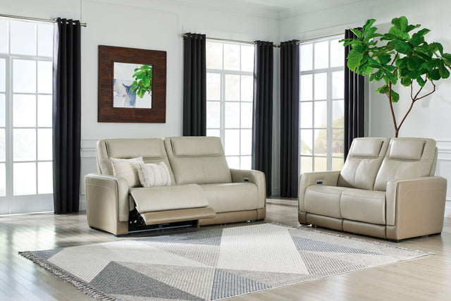 Ashley Battleville - Almond - 2 Pc. - Power Reclining Sofa, Loveseat