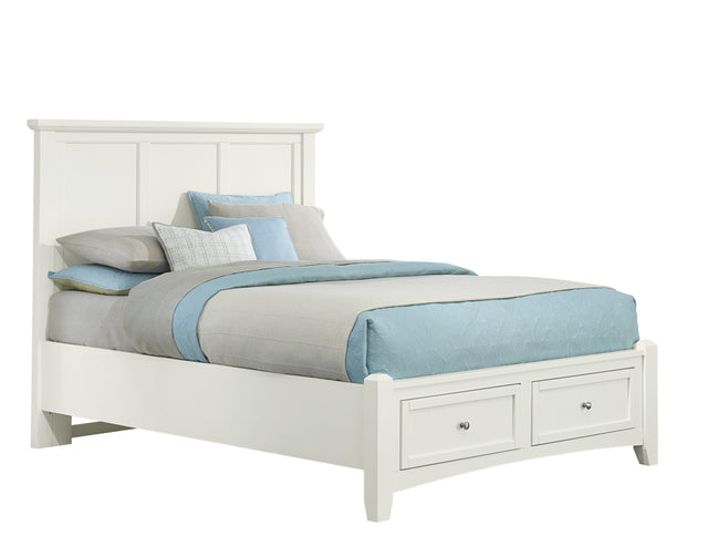 Vaughan-Bassett Bonanza - Full Mansion Bed With Storage Footboard - White