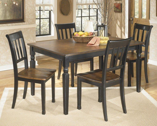 Ashley Owingsville - Dark Brown - 5 Pc. - Dining Room Table, 4 Side Chairs