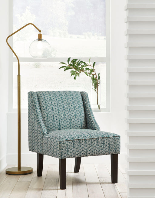 Ashley Janesley Accent Chair - Teal/Cream