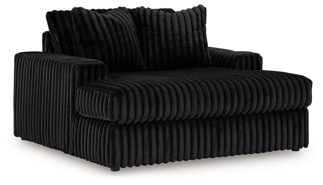 Ashley Midnight-Madness Oversized Chaise - Onyx