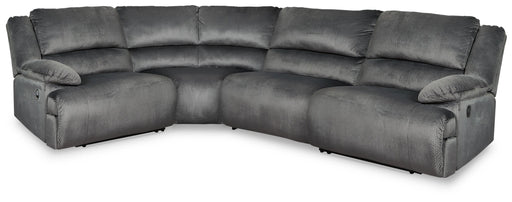 Ashley Clonmel - Charcoal - 4-Piece Reclining Sectional