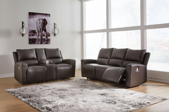 Ashley Boxmere - Storm - 2 Pc. - Power Reclining Sofa, Power Reclining Loveseat With Console