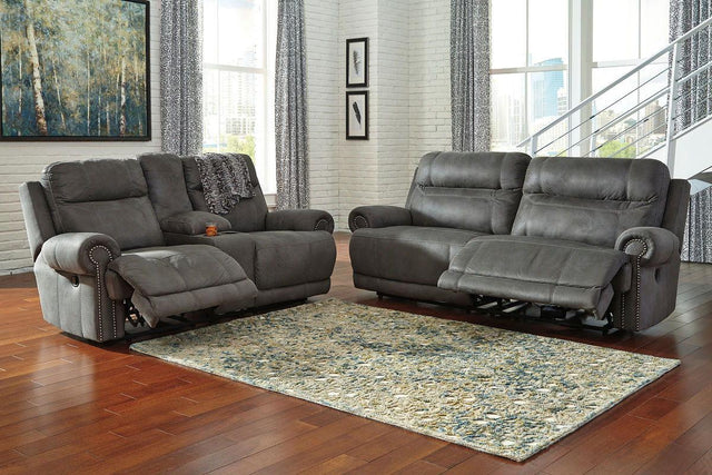 Ashley Austere - Gray - 2 Pc. - Reclining Sofa, Loveseat