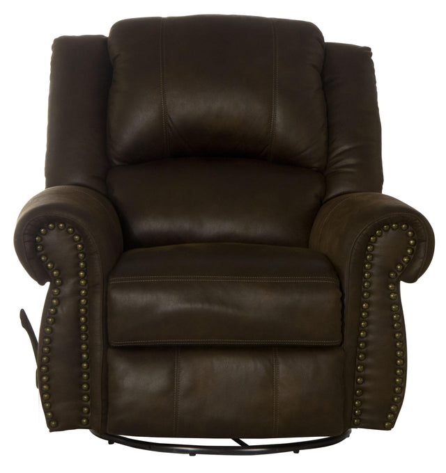 Catnapper Pickett - Swivel Glider Recliner - Walnut