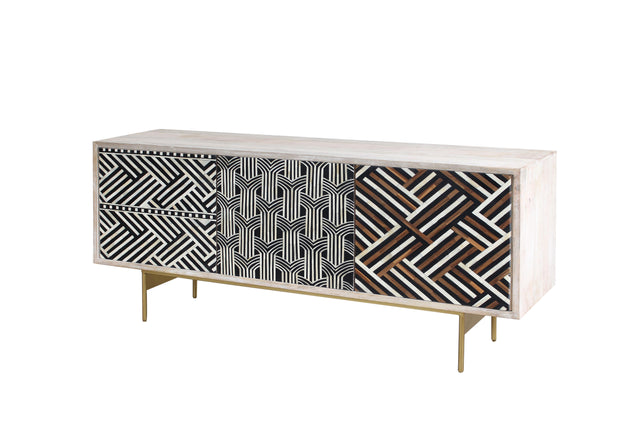 Parker House Crossings - Illusion Console - White Washed Natural