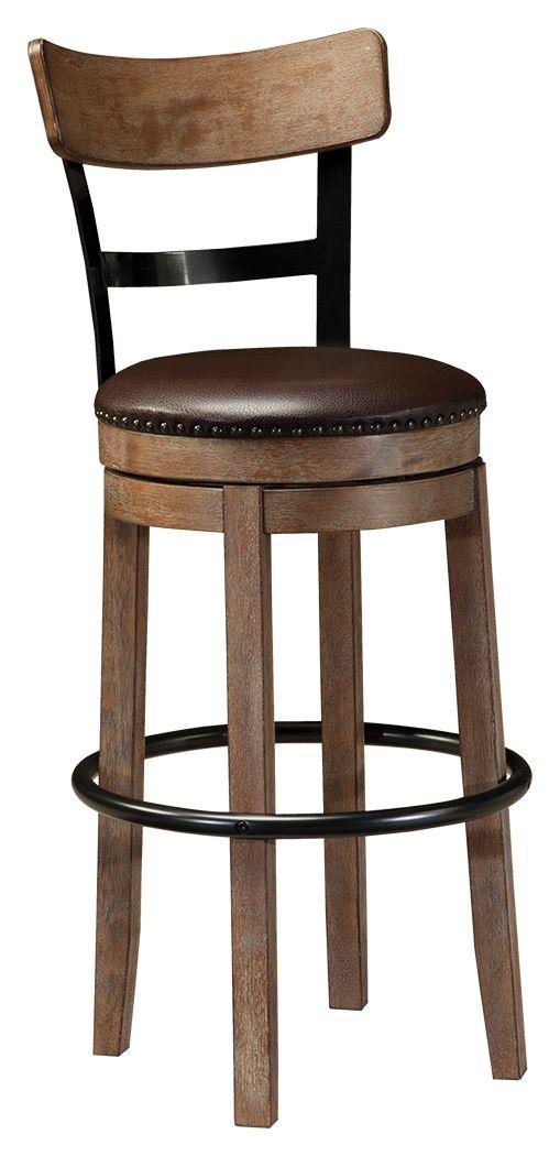 Ashley Pinnadel Tall UPH Swivel Barstool(1/CN) - Light Brown