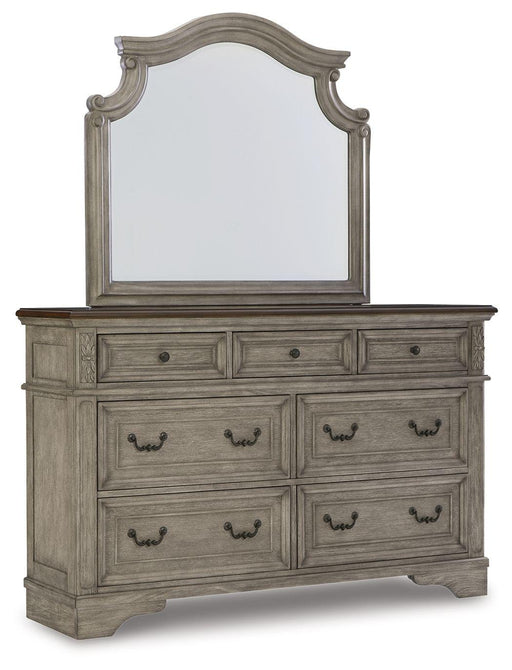 Ashley Lodenbay - Antique Gray - Dresser, Mirror
