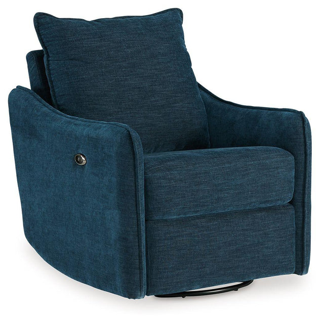 Ashley McBurg Swivel Power Recliner - Navy