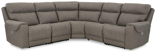 Ashley Starbot - Fossil - Zero Wall Power Recliner 5 Pc Sectional