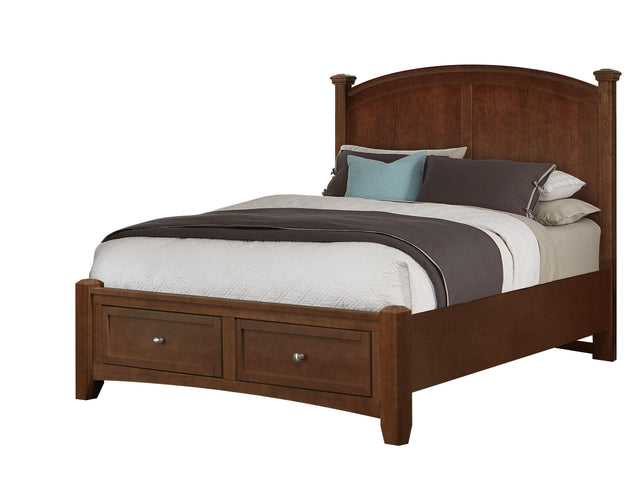 Vaughan-Bassett Bonanza - King Post Bed With Footboard Storage - Cherry