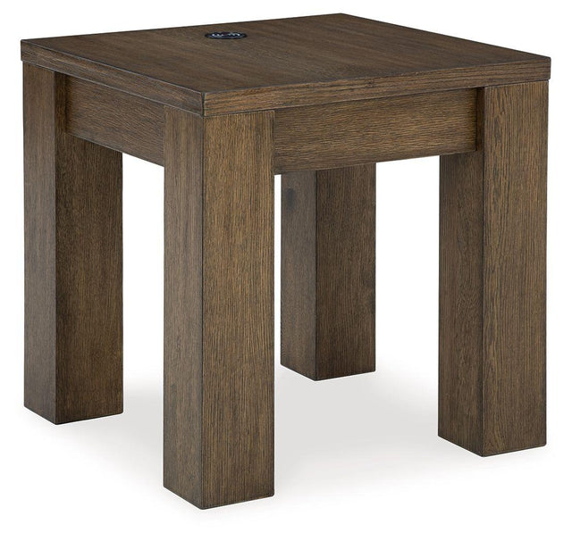 Ashley Rosswain Square End Table - Warm Brown