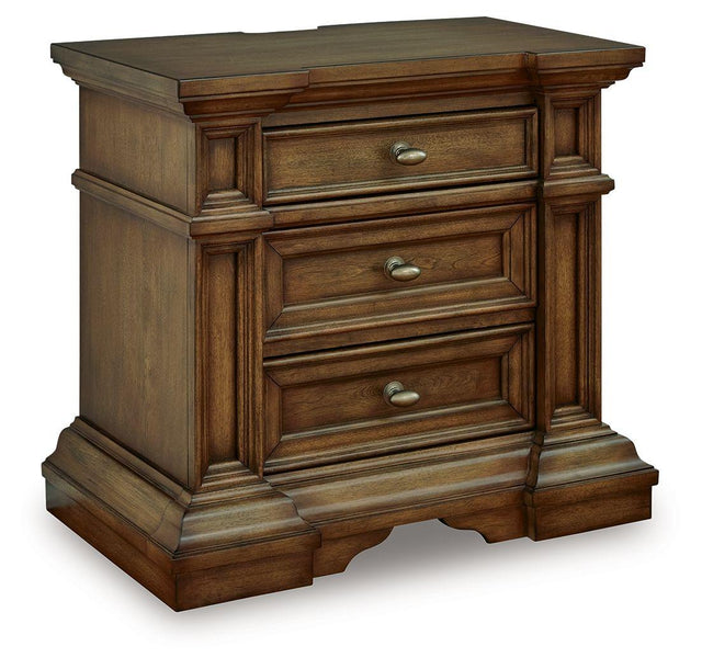 Ashley Frantanna Three Drawer Night Stand - Brown