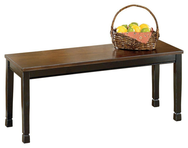 Ashley Owingsville Large Dining Room Bench - Black/Brown