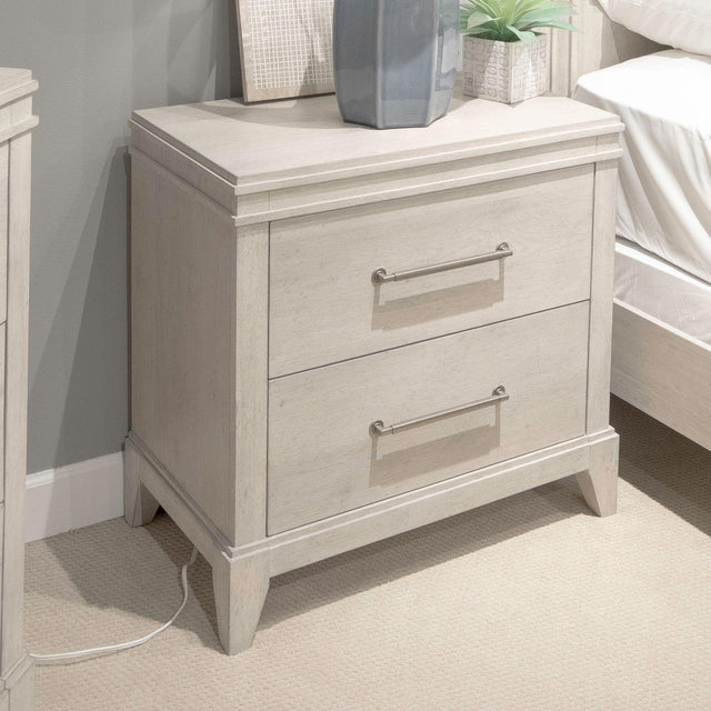Liberty Furniture New Haven - Nightstand With Charging Station - White