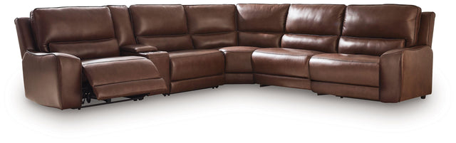 Ashley DeepWakes - 6-Piece Power Reclining Sectional With Storage Console - Canyon