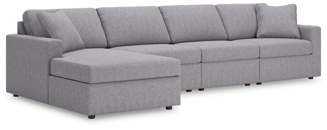 Ashley Modmax - Granite - 4-Piece Sectional With Laf Corner Chaise