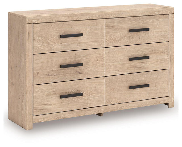 Ashley Sanginlane Six Drawer Dresser - Tan