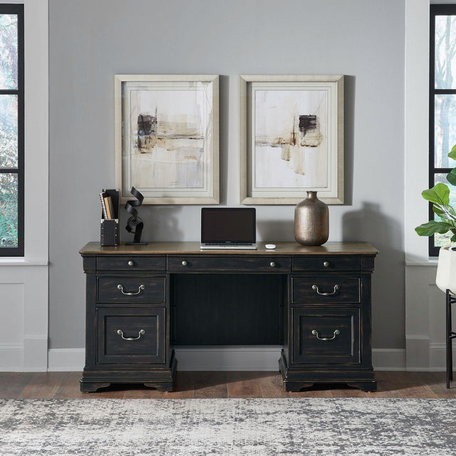 Liberty Furniture Meritage - Jr Executive Credenza - Black